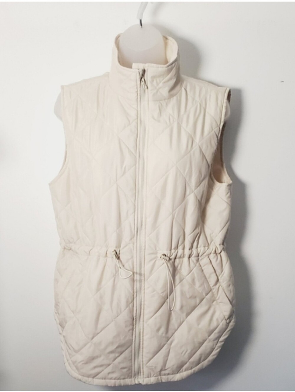 Sabrina Lauren Cream Quilted Vest